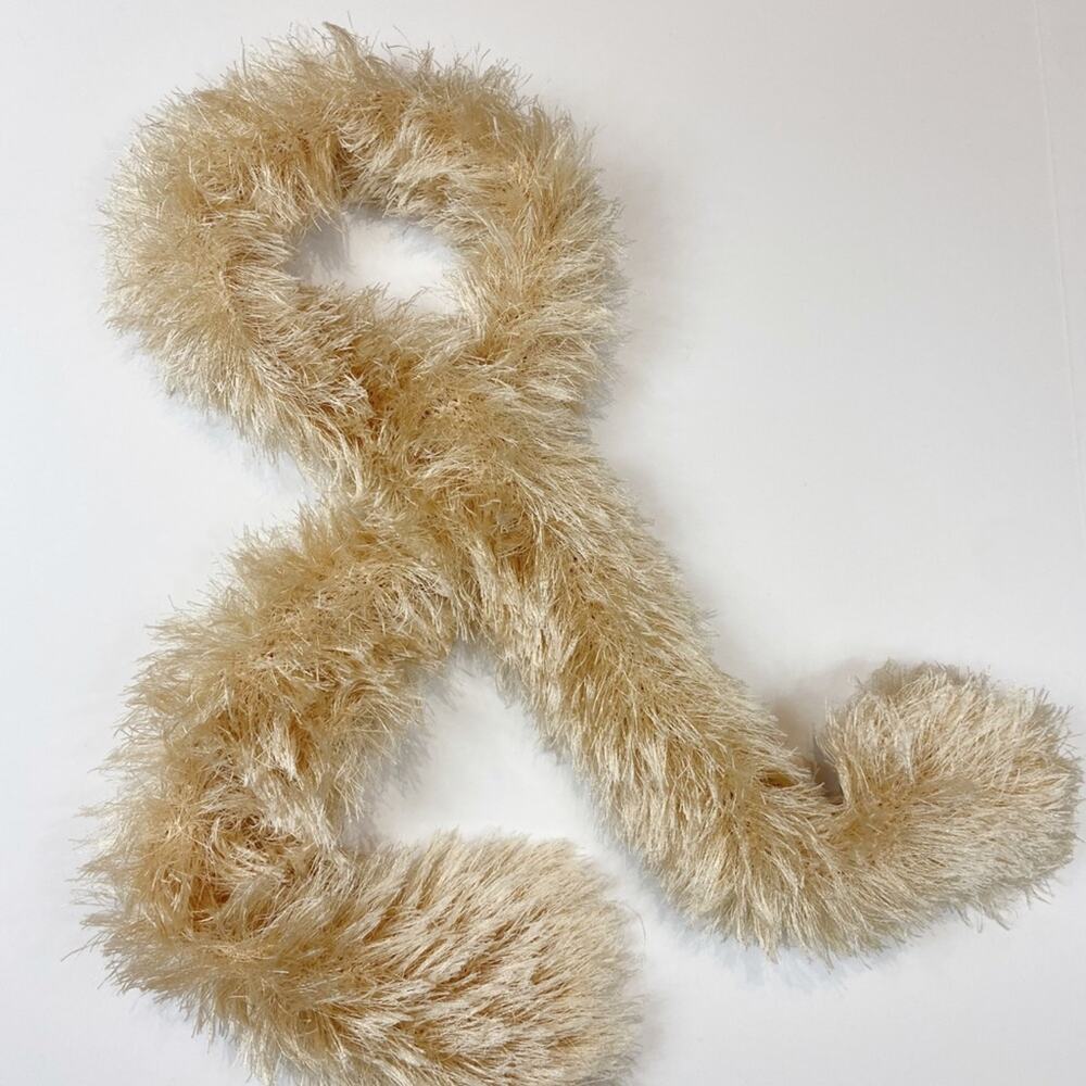 Cream Eyelash Scarf
